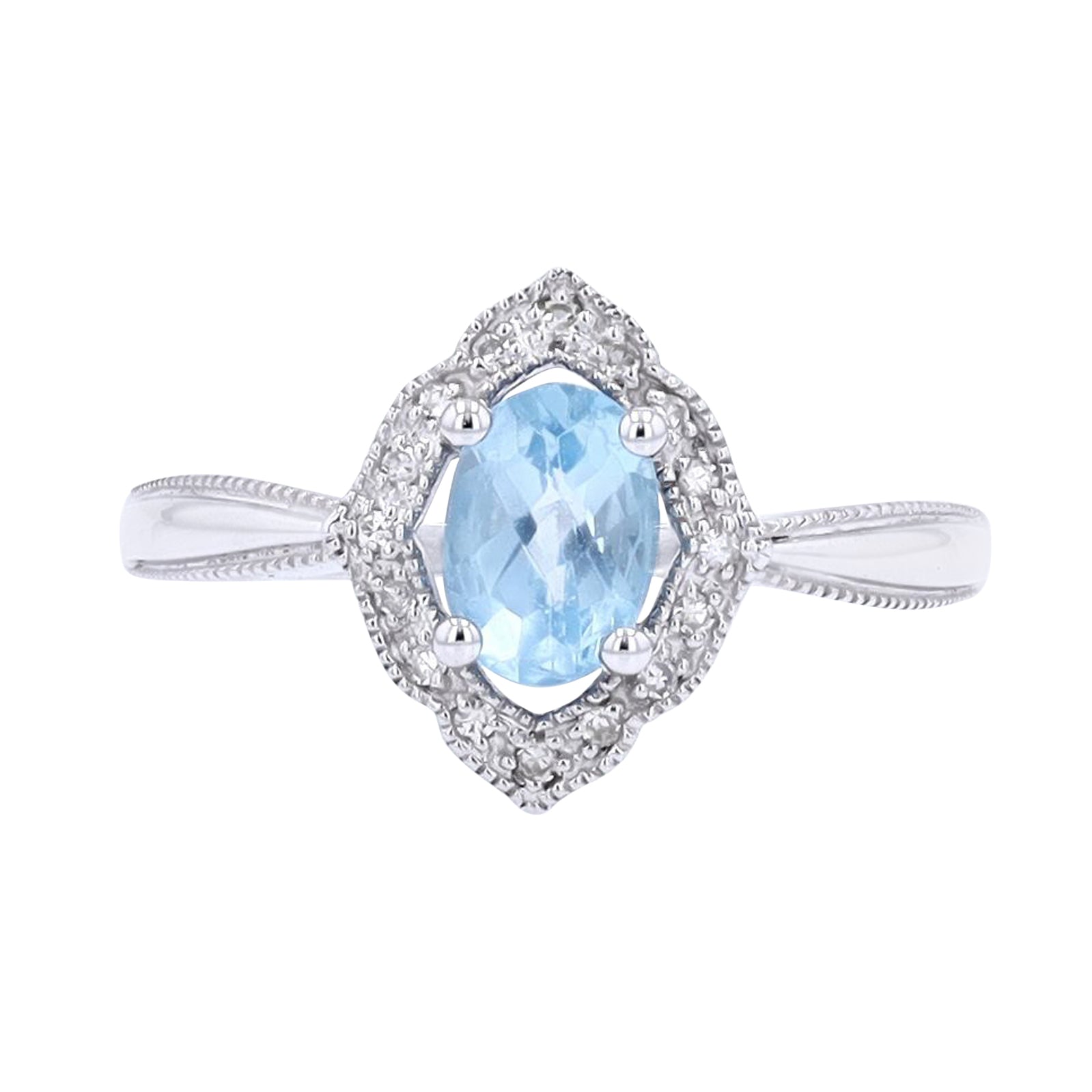 14K Gemstone & Diamond Ring<p><strong>More Colors Available</p></strong>