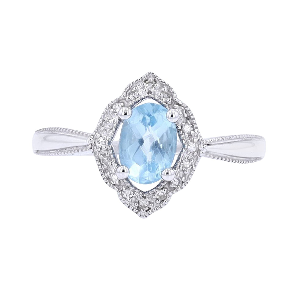 14K Gemstone & Diamond Ring<p><strong>More Colors Available</p></strong>