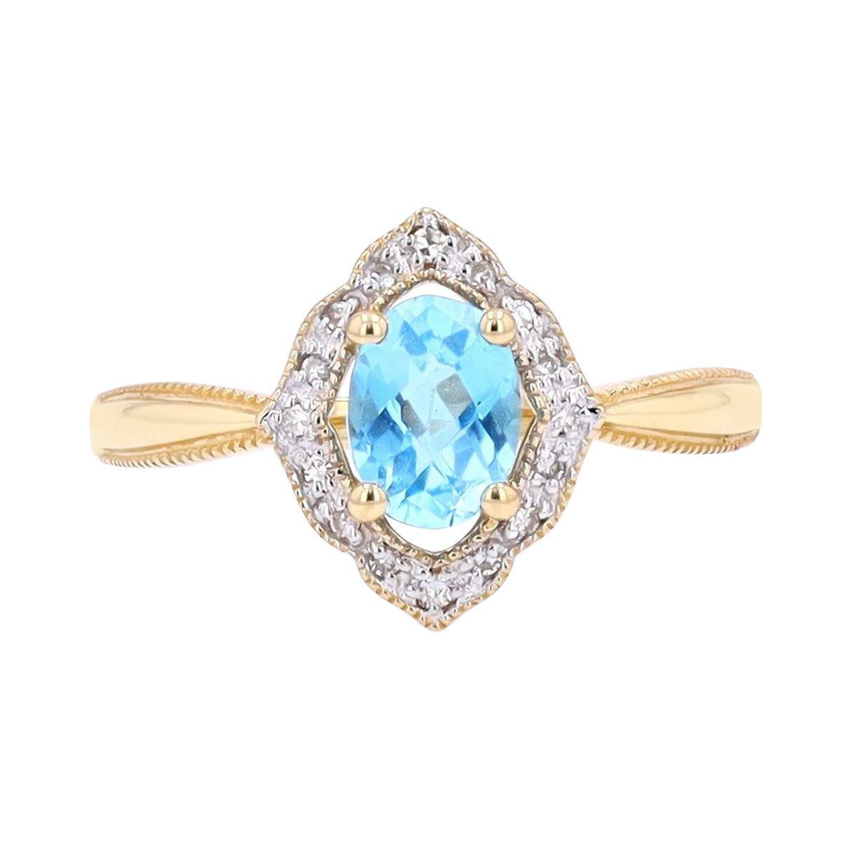 14K Gemstone & Diamond Ring<p><strong>More Colors Available</p></strong>
