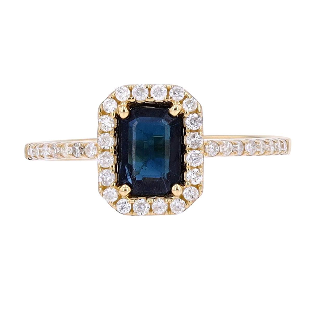 14K Gemstone Halo Ring<p><strong>More Colors Available</p></strong>