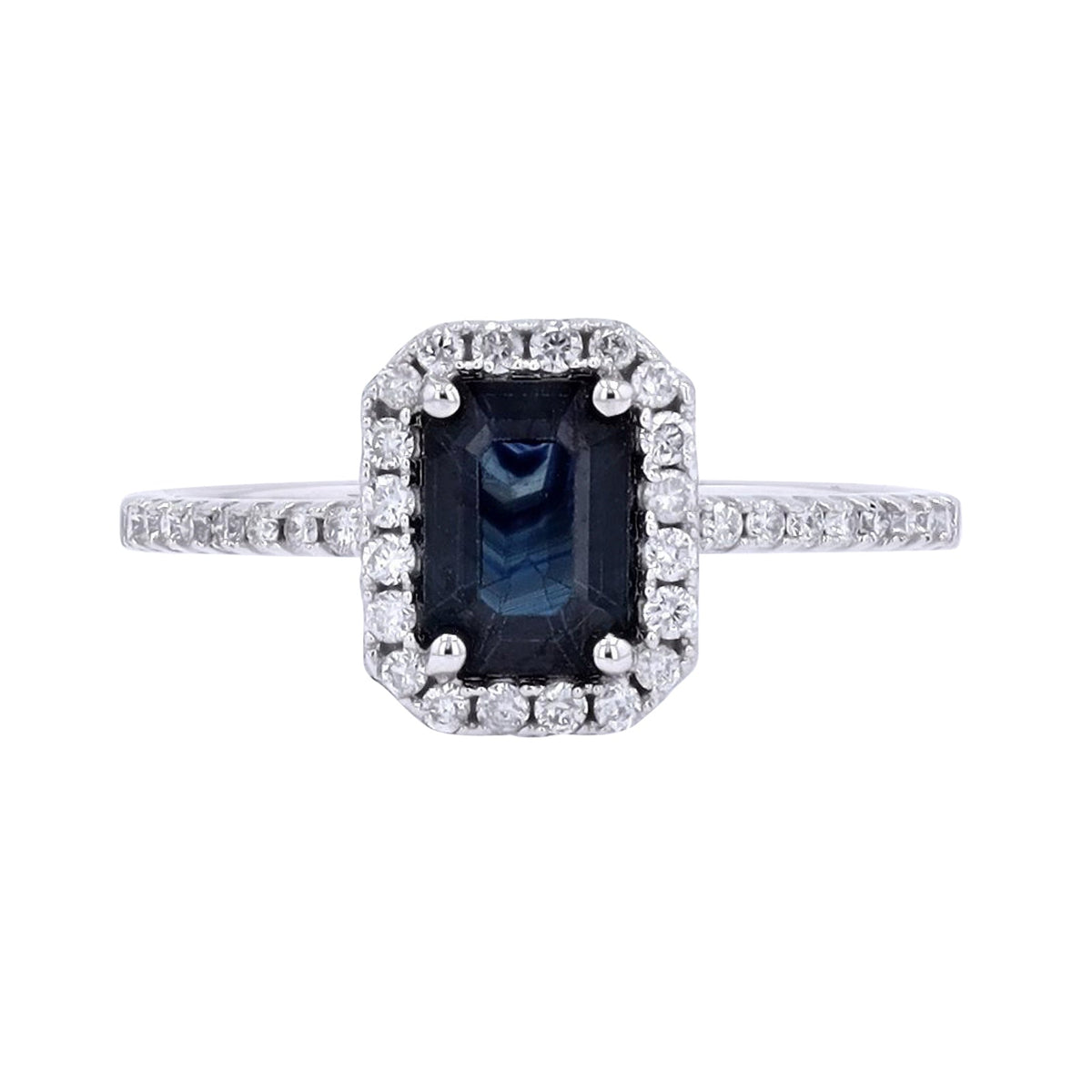 14K Gemstone Halo Ring<p><strong>More Colors Available</p></strong>