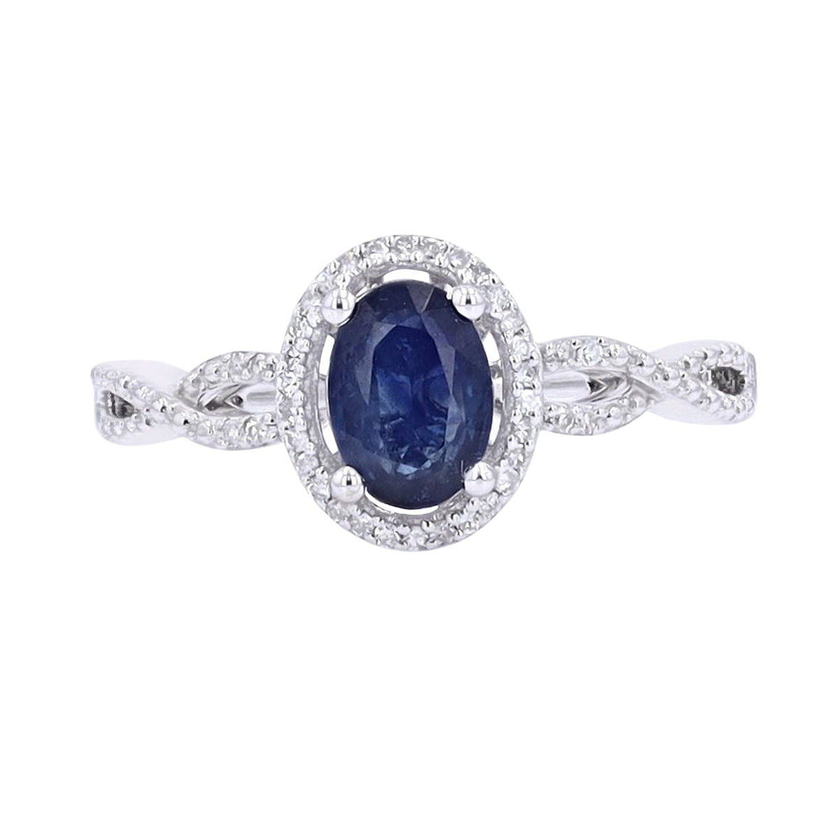 14K Gemstone & Diamond Halo Ring<p><strong>More Colors Available</p></strong>