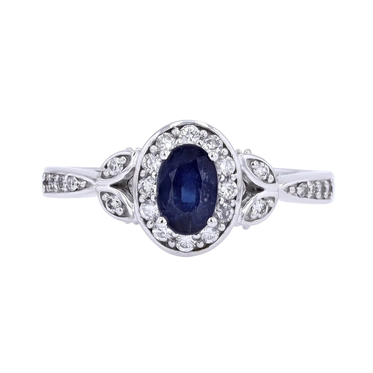 14K Gemstone & Diamond Halo Ring<p><strong>More Colors Available</p></strong>