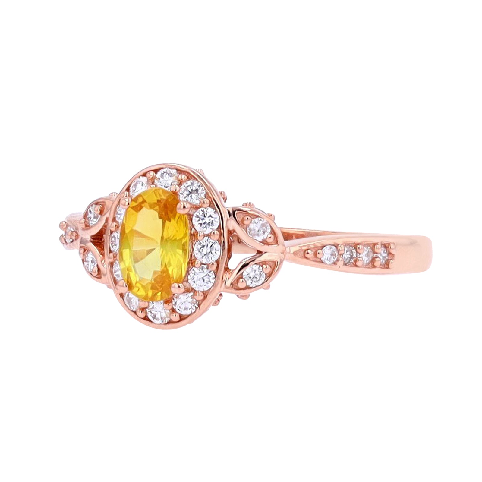 14K Gemstone & Diamond Halo Ring<p><strong>More Colors Available</p></strong>