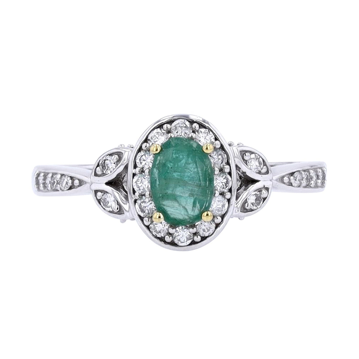 14K Gemstone & Diamond Halo Ring<p><strong>More Colors Available</p></strong>