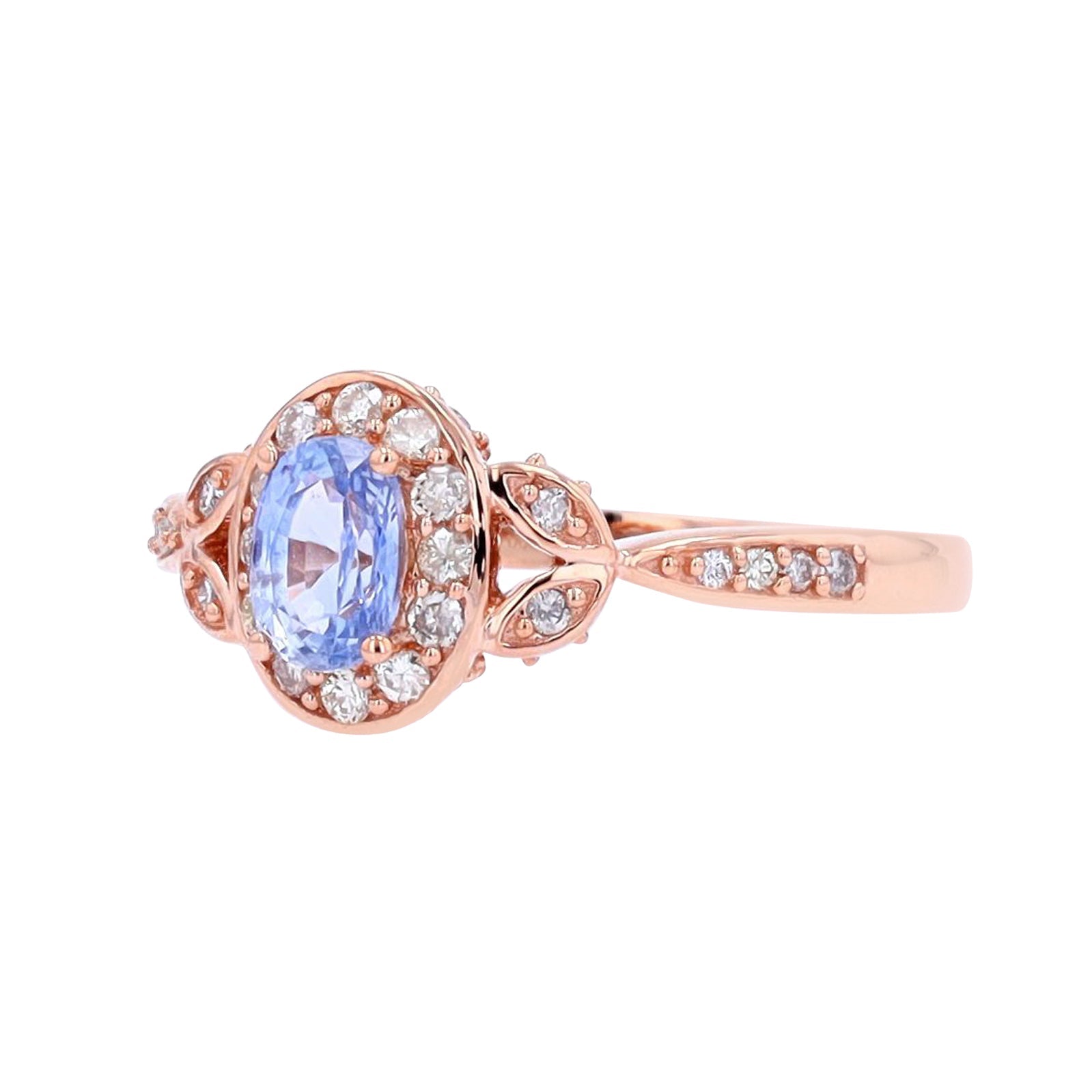 14K Gemstone & Diamond Halo Ring<p><strong>More Colors Available</p></strong>