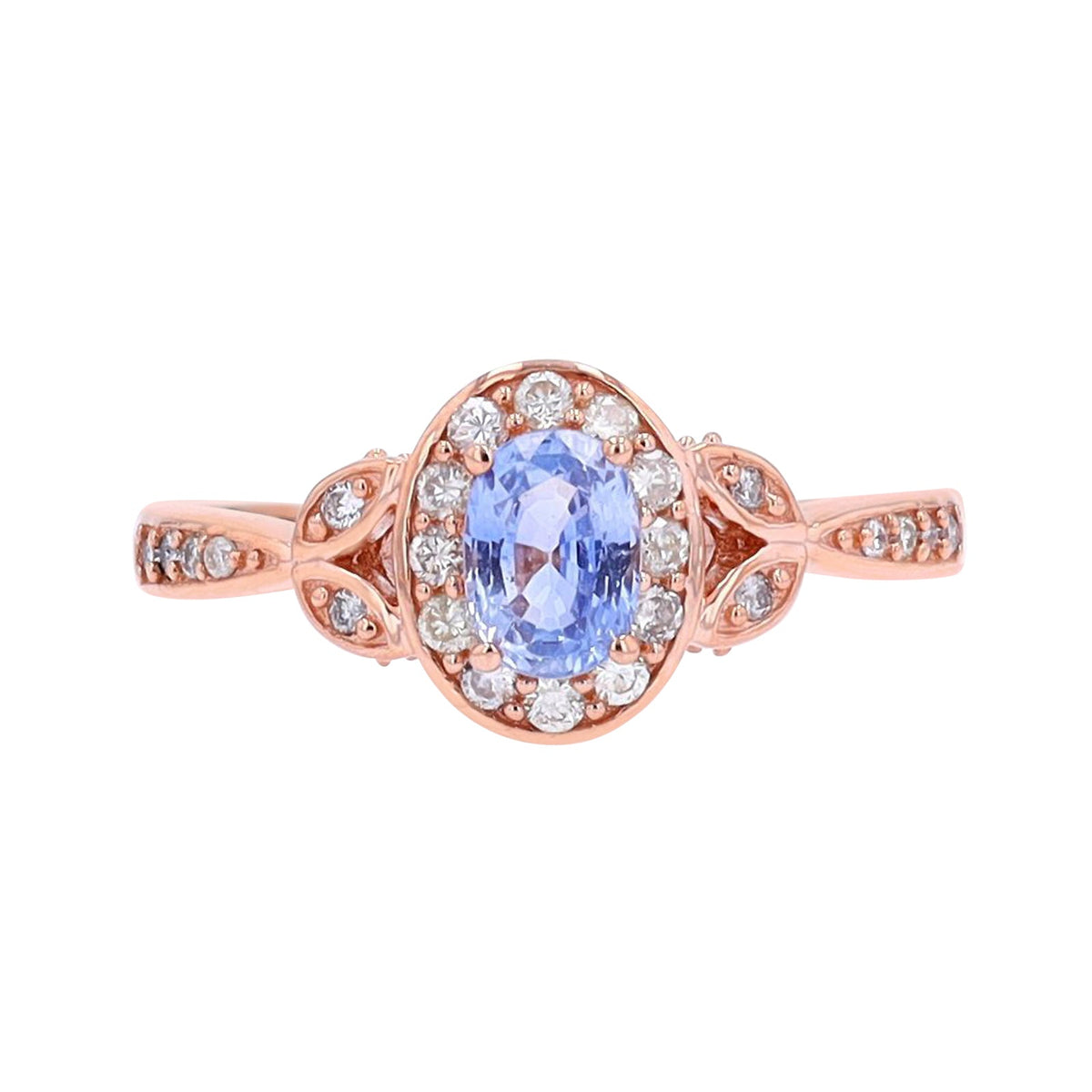 14K Gemstone & Diamond Halo Ring<p><strong>More Colors Available</p></strong>