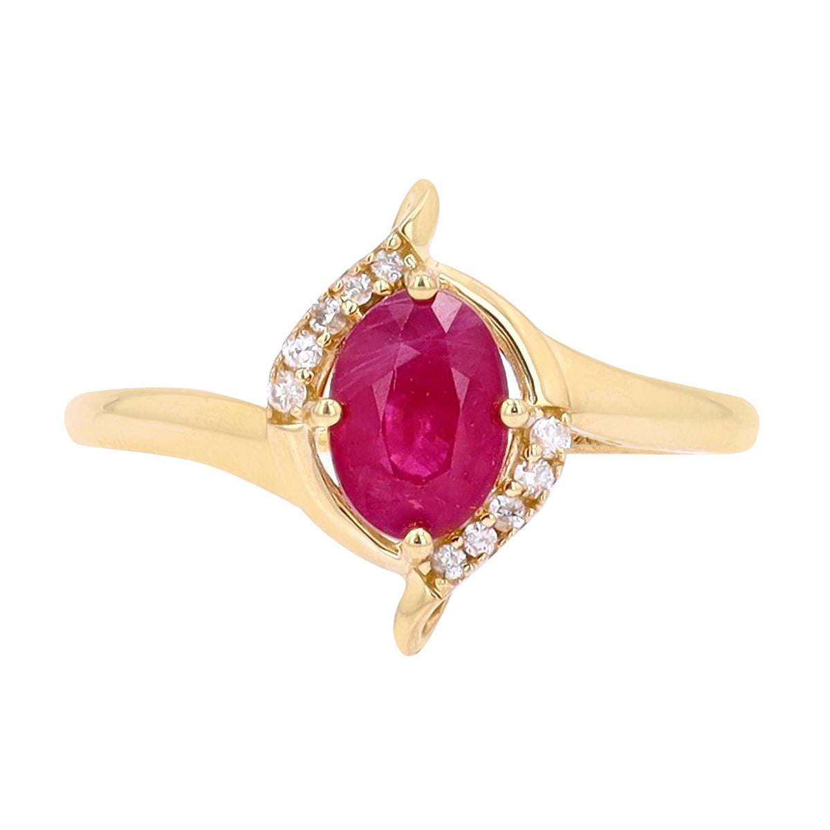 14K Gemstone & Diamond Ring<p><strong>More Colors Available</p></strong>