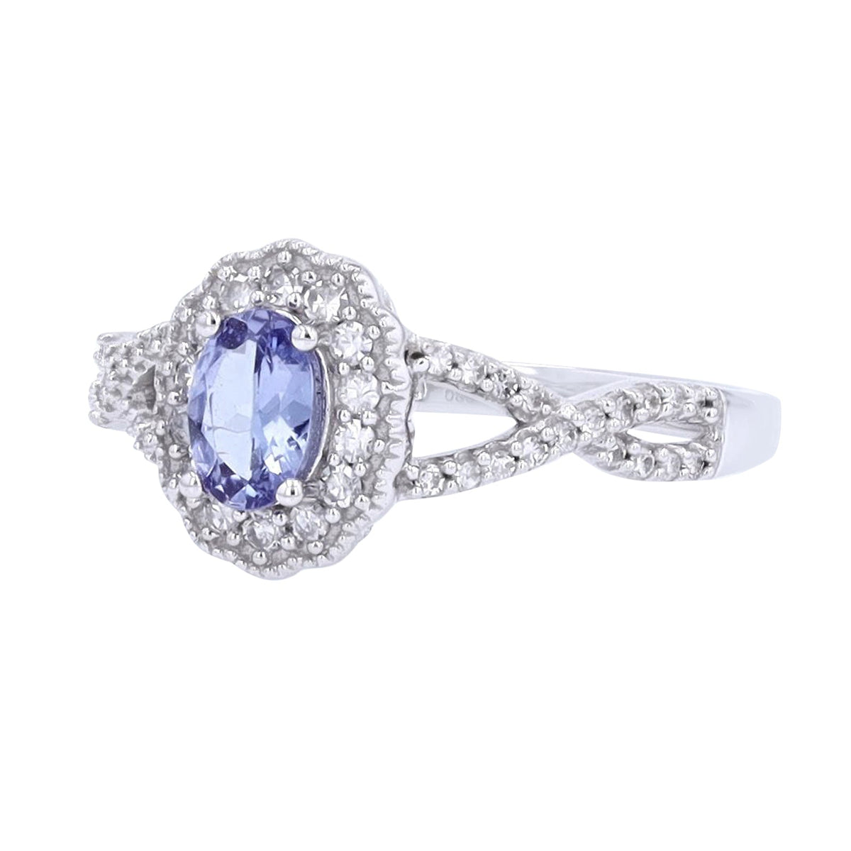 14K Gemstone & Diamond Halo Ring<p><strong>More Colors Available</p></strong>