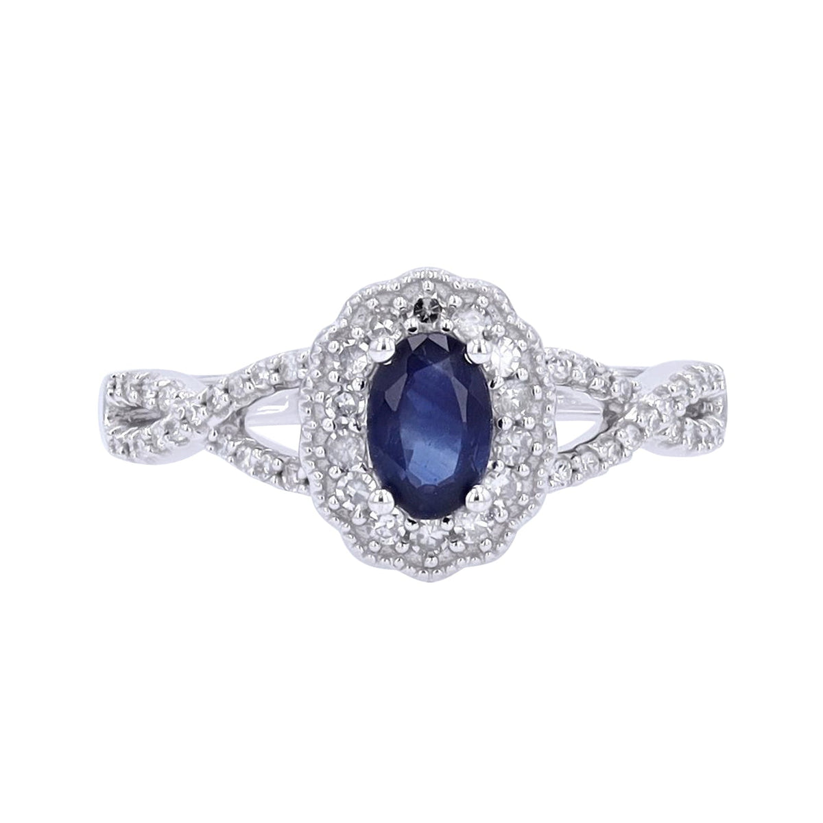 14K Gemstone & Diamond Halo Ring<p><strong>More Colors Available</p></strong>