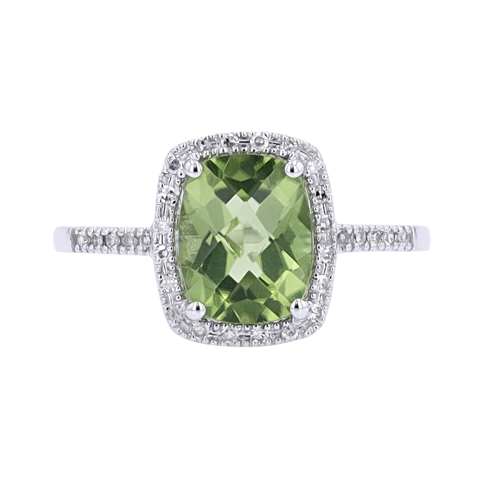 14K Gemstone & Diamond Halo Ring<p><strong>More Colors Available</p></strong>