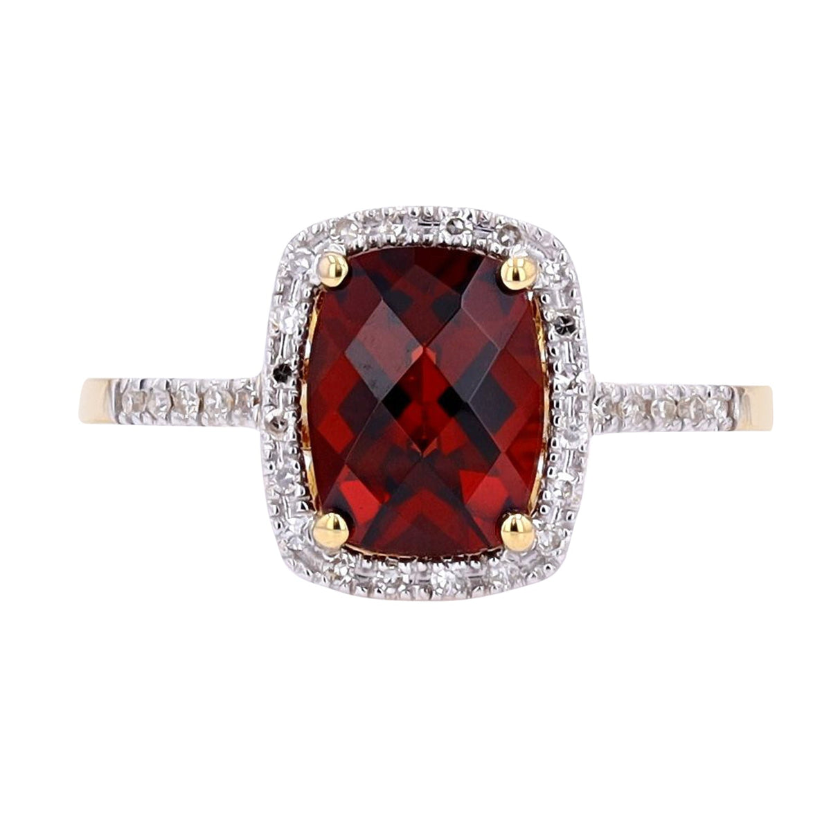 14K Gemstone & Diamond Halo Ring<p><strong>More Colors Available</p></strong>