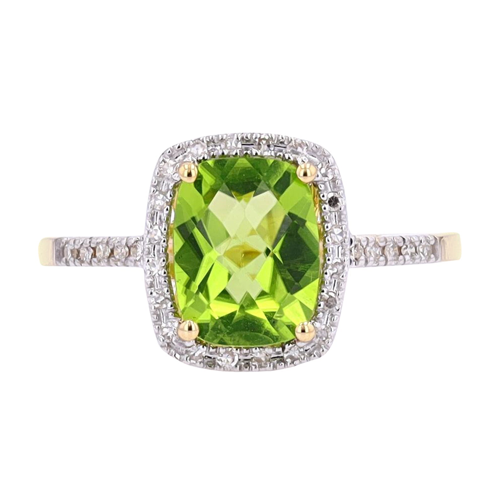 14K Gemstone & Diamond Halo Ring<p><strong>More Colors Available</p></strong>