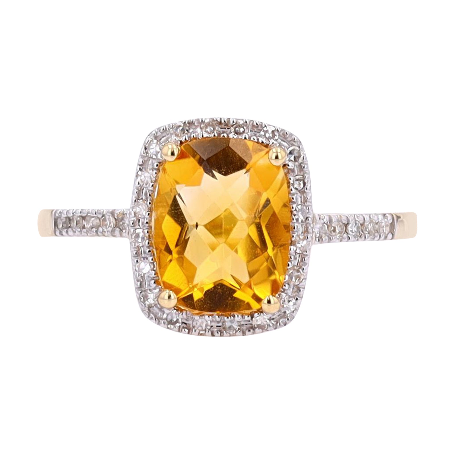 14K Gemstone & Diamond Halo Ring<p><strong>More Colors Available</p></strong>