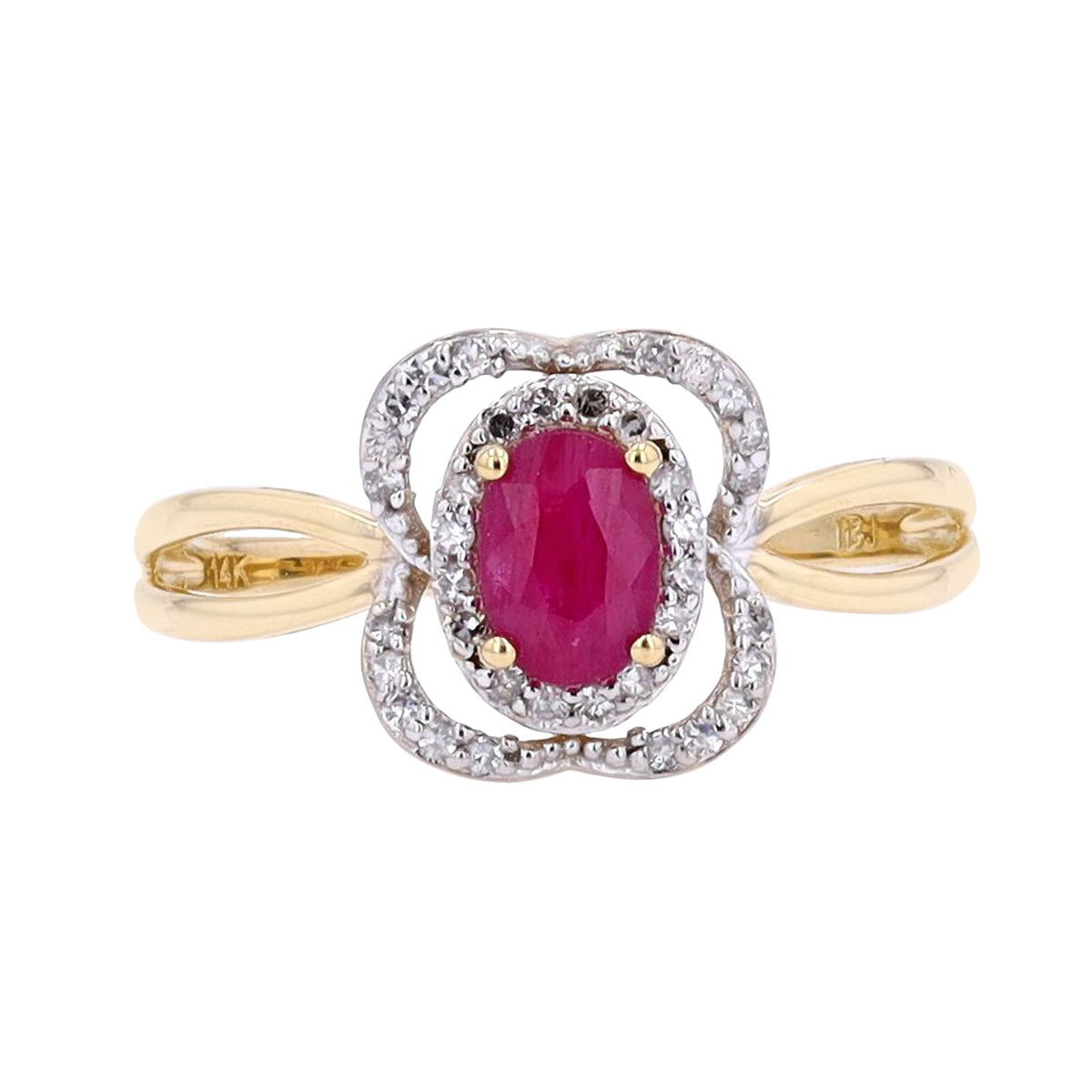 14K Oval Gemstone Ring<p><strong>More Colors Available</p></strong>
