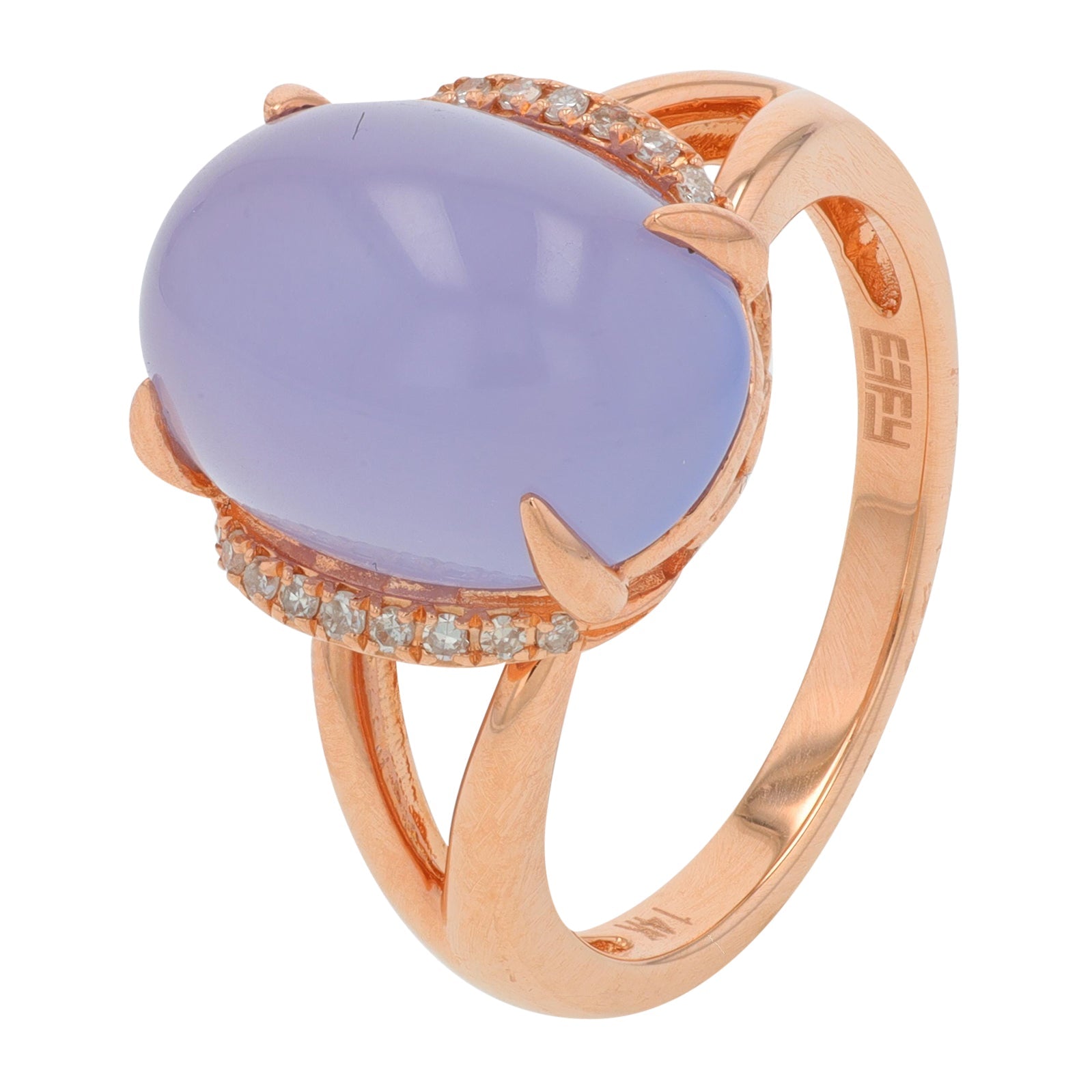 14K RG EFFY 5.70 CT Chalcedony Ring