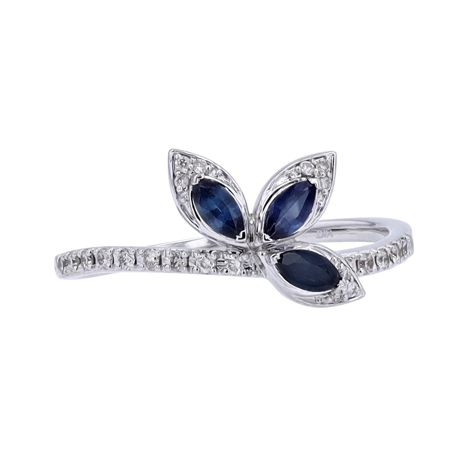 14K WG Gemstone Fan Ring<p><strong>More Colors Available</p></strong>