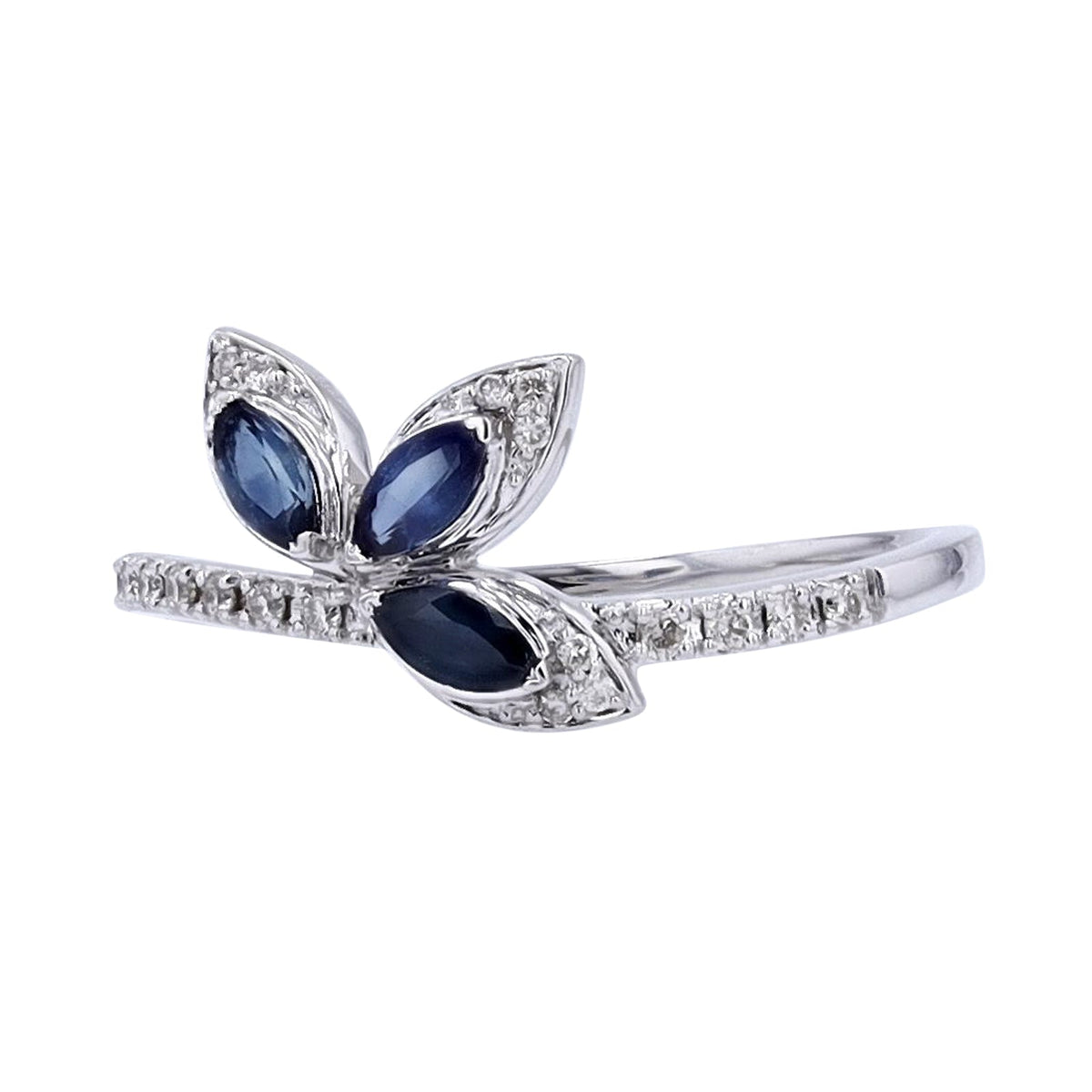 14K WG Gemstone Fan Ring<p><strong>More Colors Available</p></strong>