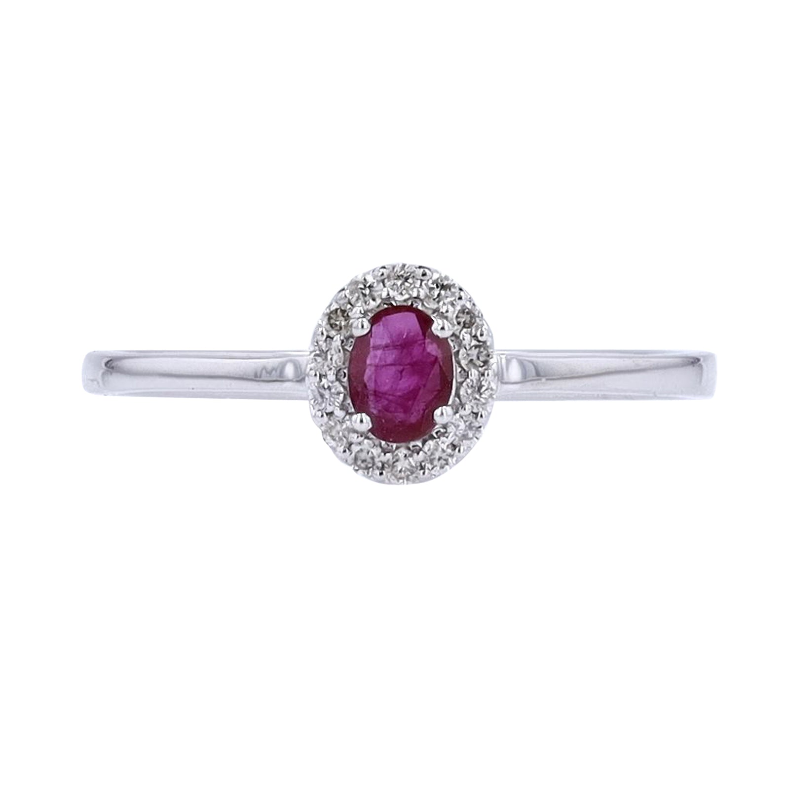 10K WG Oval Center Ruby Ring