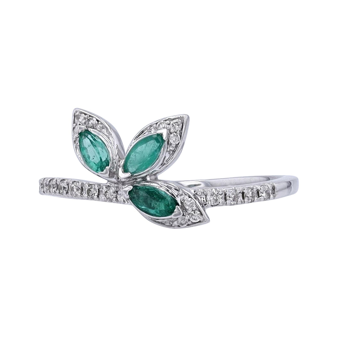 14K WG Gemstone Fan Ring<p><strong>More Colors Available</p></strong>