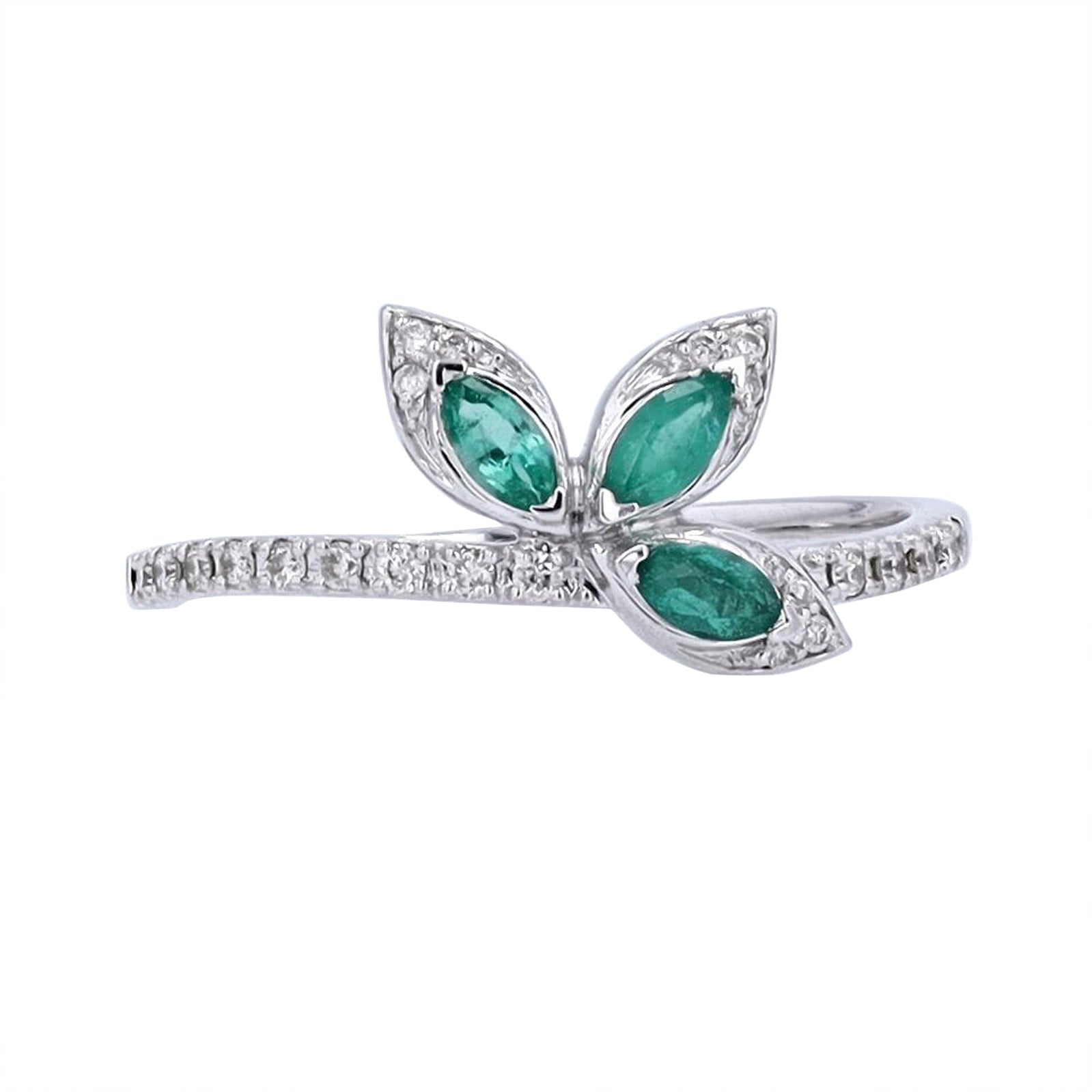 14K WG Gemstone Fan Ring<p><strong>More Colors Available</p></strong>