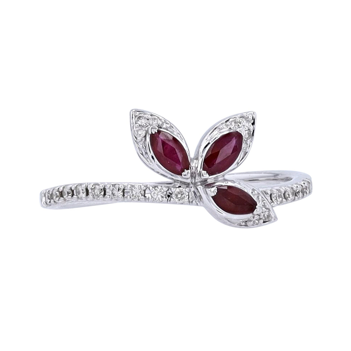 14K WG Gemstone Fan Ring<p><strong>More Colors Available</p></strong>