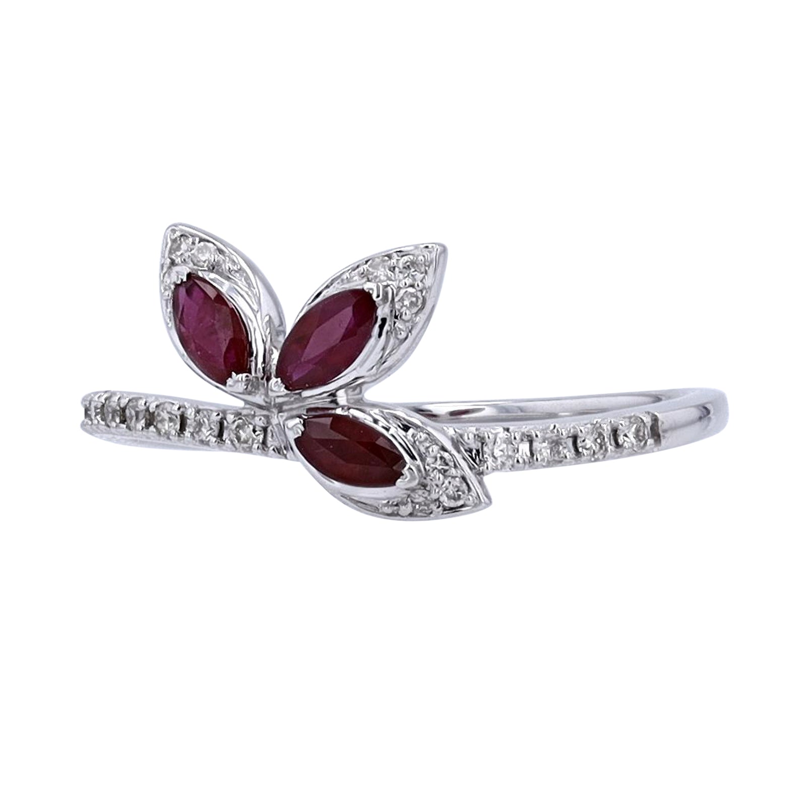 14K WG Gemstone Fan Ring<p><strong>More Colors Available</p></strong>