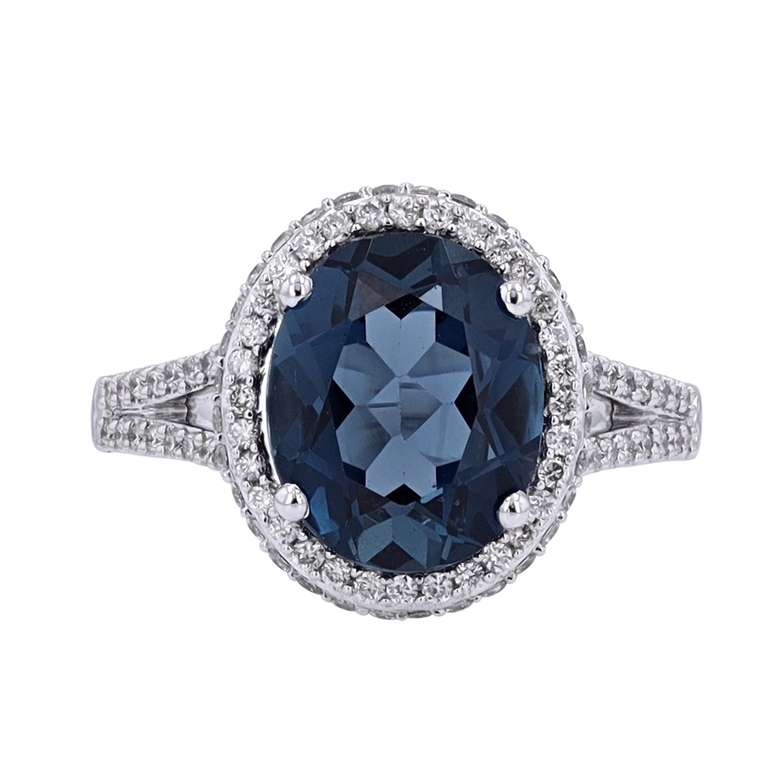 10K WG Oval Center Gemstone Ring<p><strong>More Colors Available</p></strong>