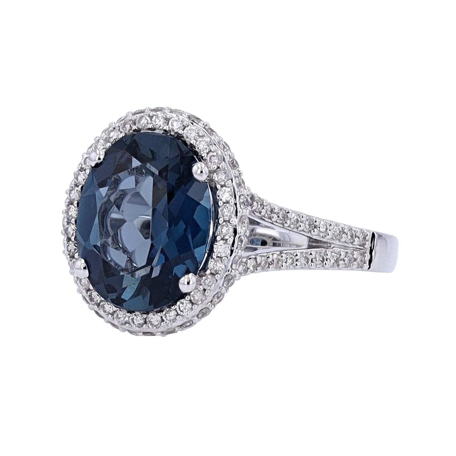 10K WG Oval Center Gemstone Ring<p><strong>More Colors Available</p></strong>