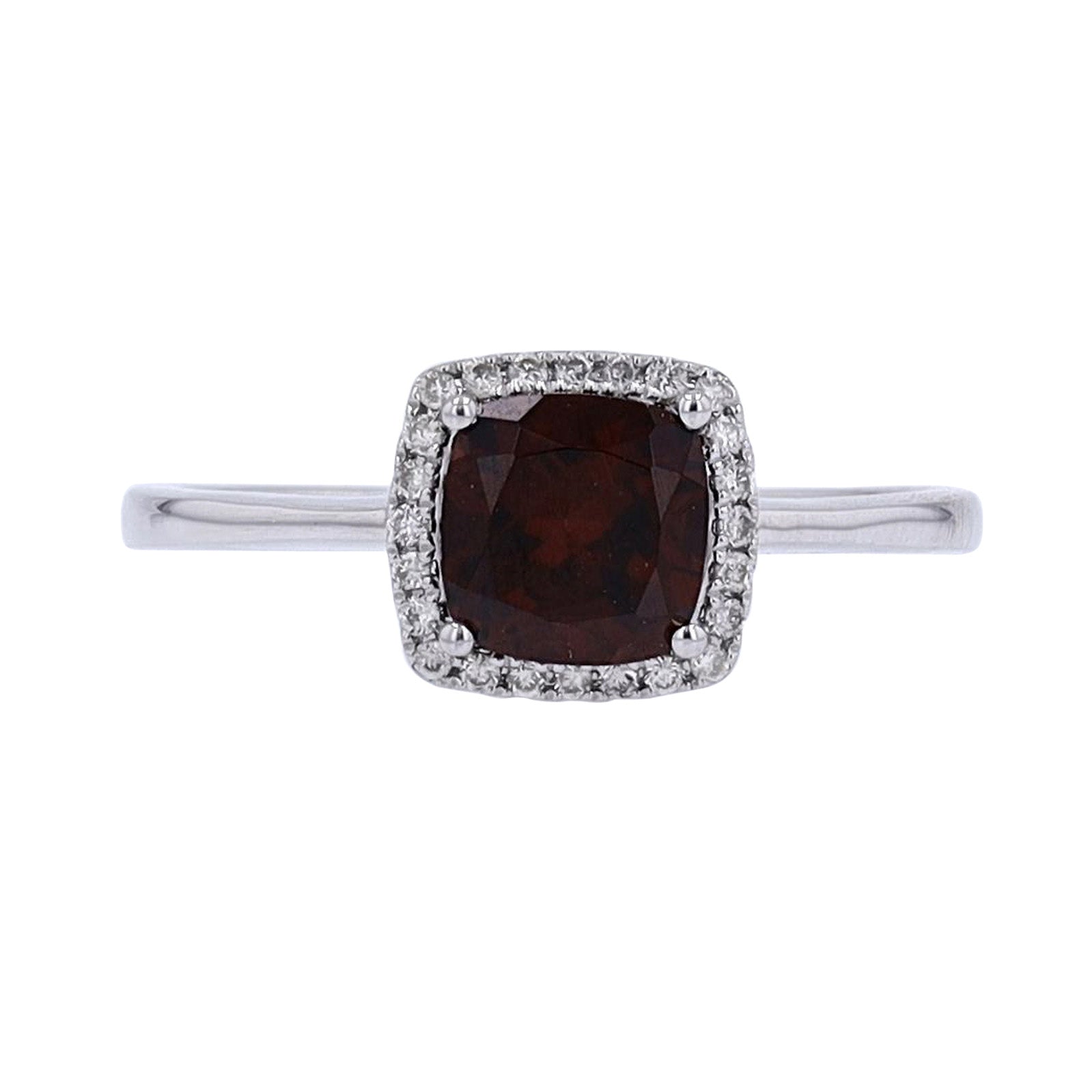 10K WG Cushion Cut Gemstone Center Ring<p><strong>More Colors Available</p></strong>