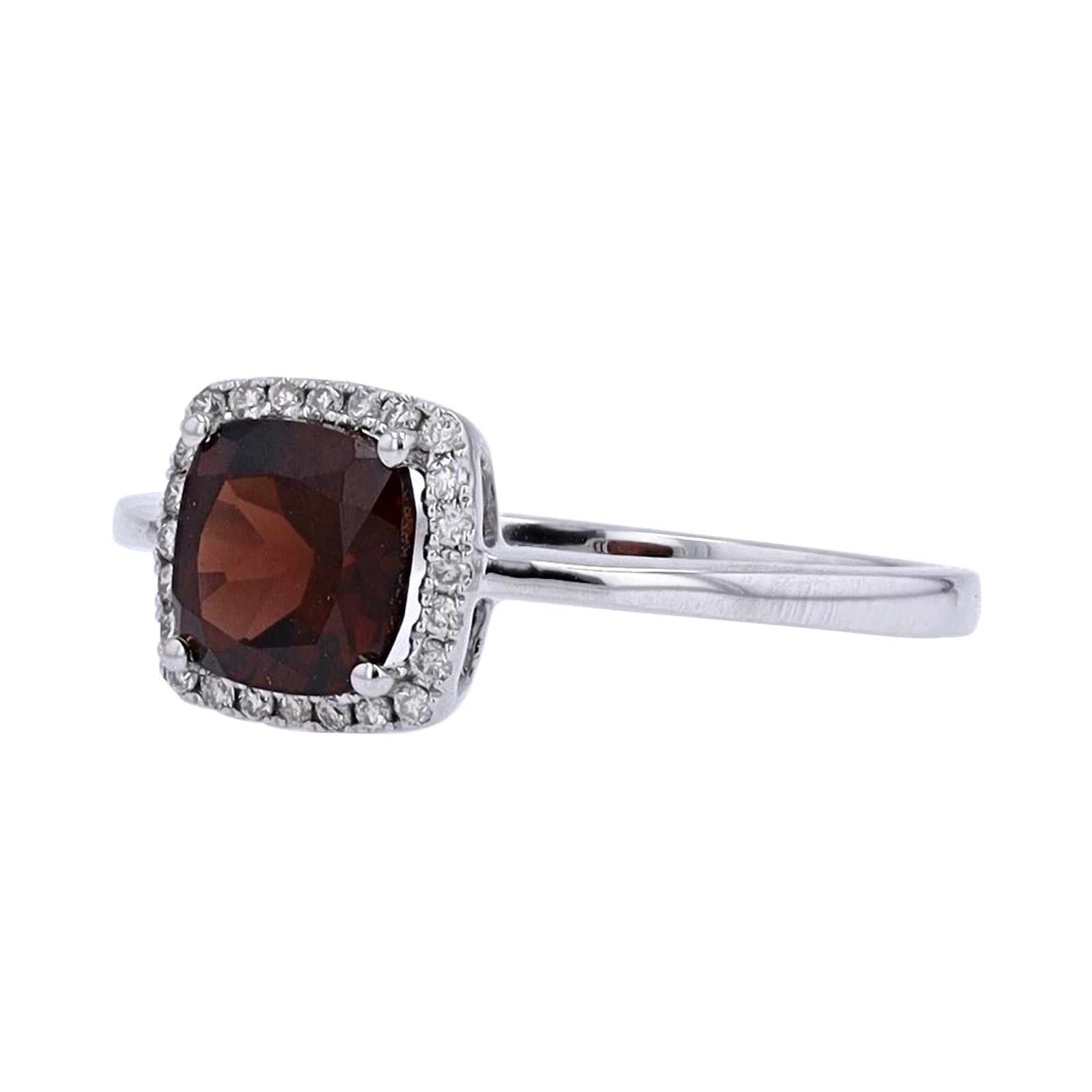 10K WG Cushion Cut Gemstone Center Ring<p><strong>More Colors Available</p></strong>