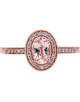 10K RG Oval Morganite Ring