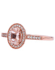 10K RG Oval Morganite Ring