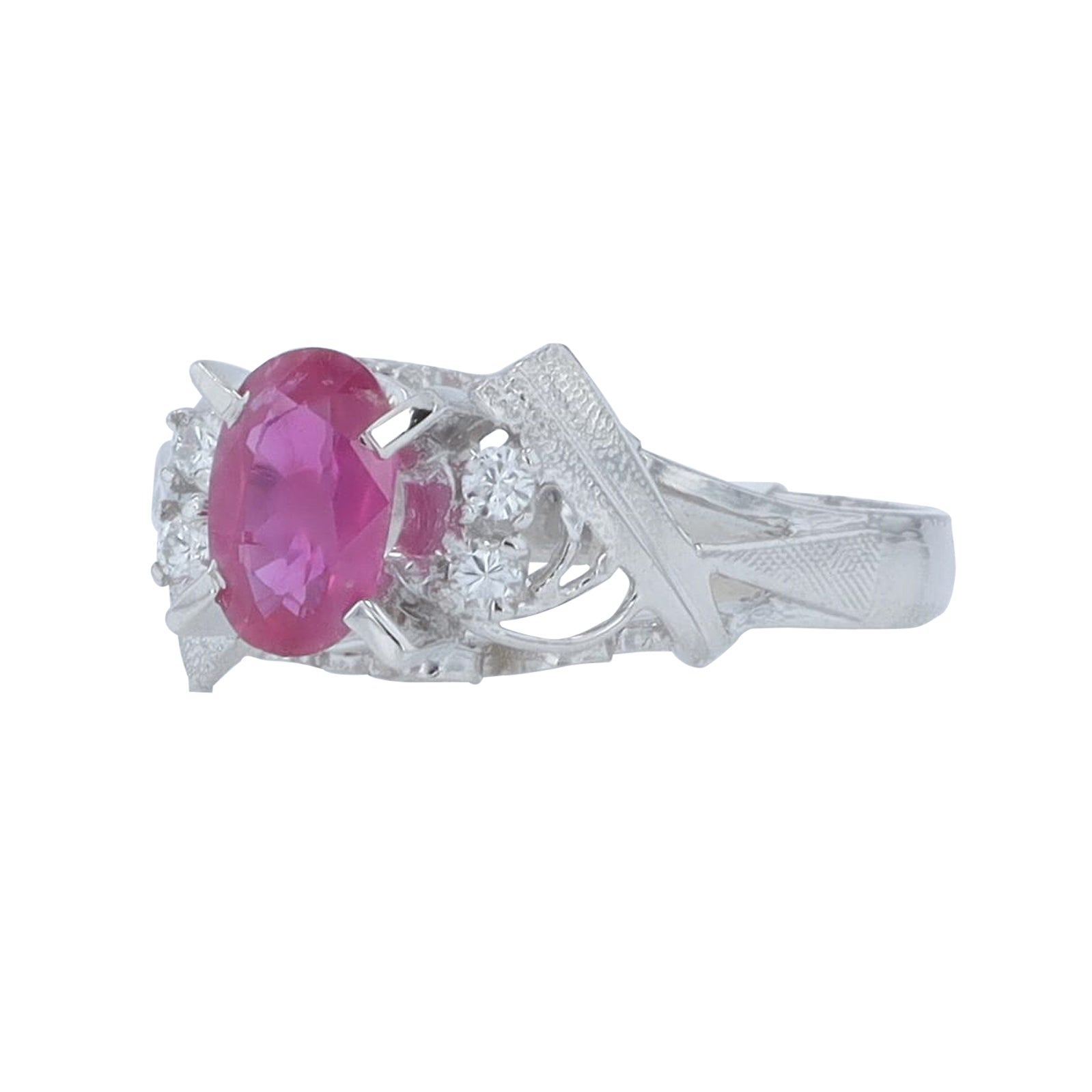 PT900 .72 CT Ruby Ring