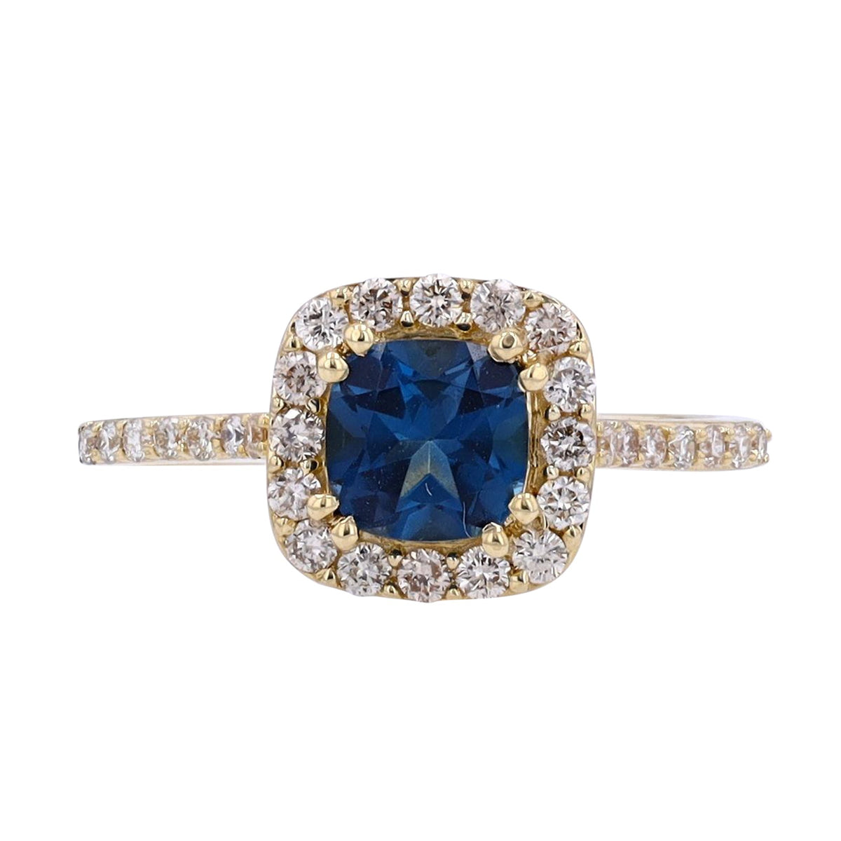 10K YG London Blue Topaz Gemstone Ring