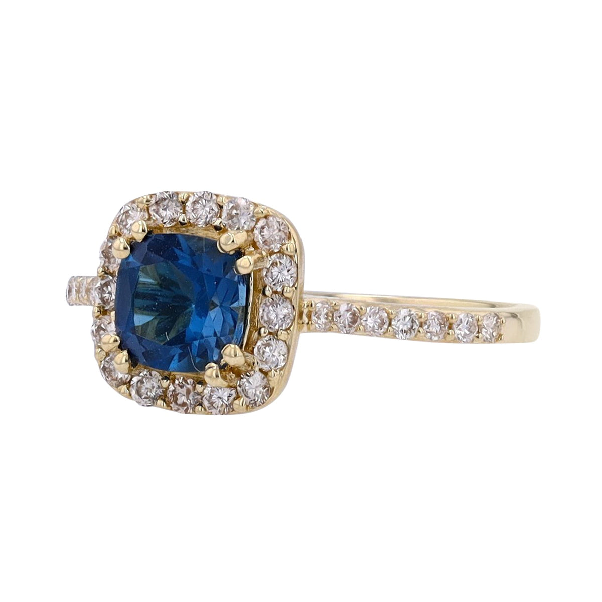 10K YG London Blue Topaz Gemstone Ring