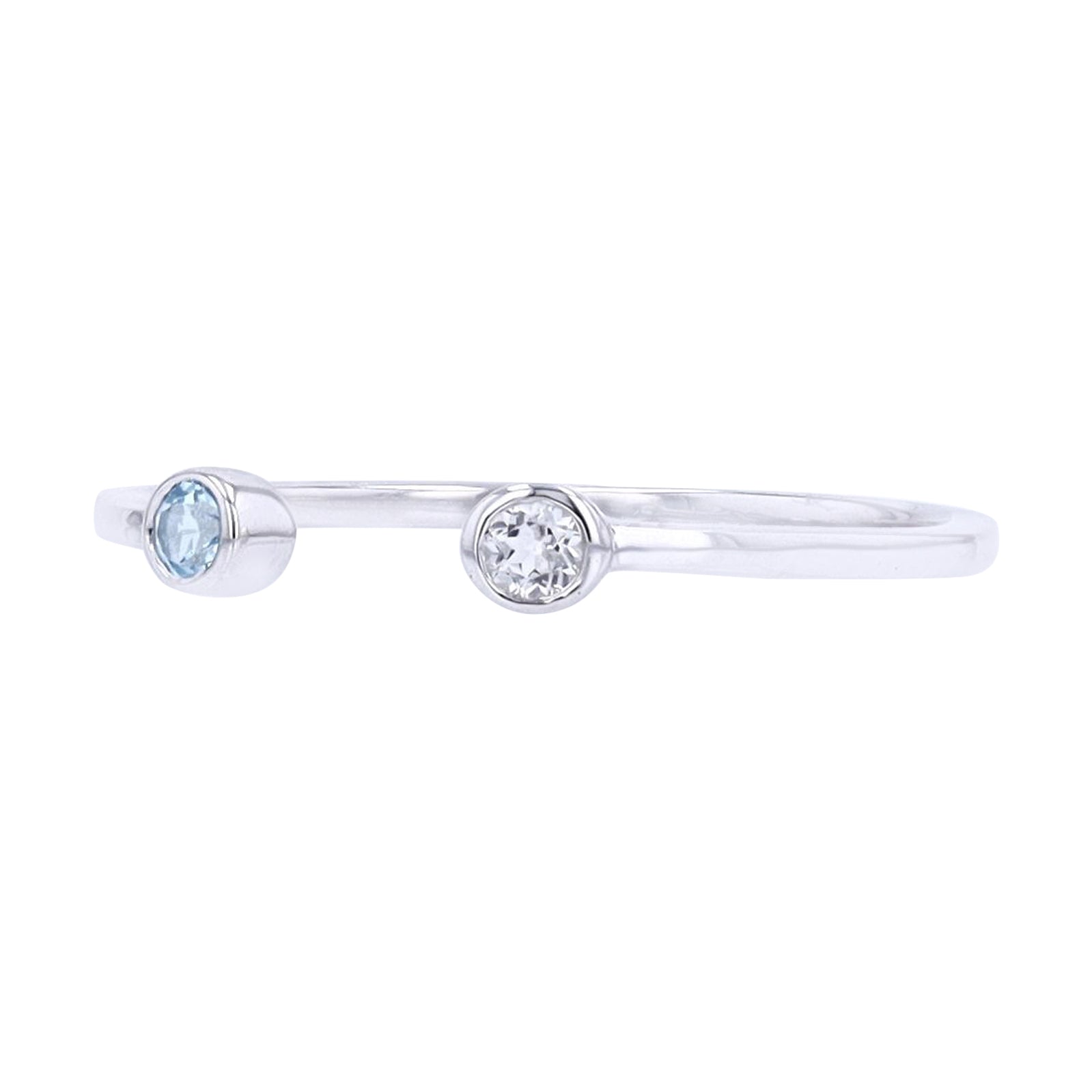 10K WG Gemstone Cuff Ring<p><strong>More Colors Available</p></strong>