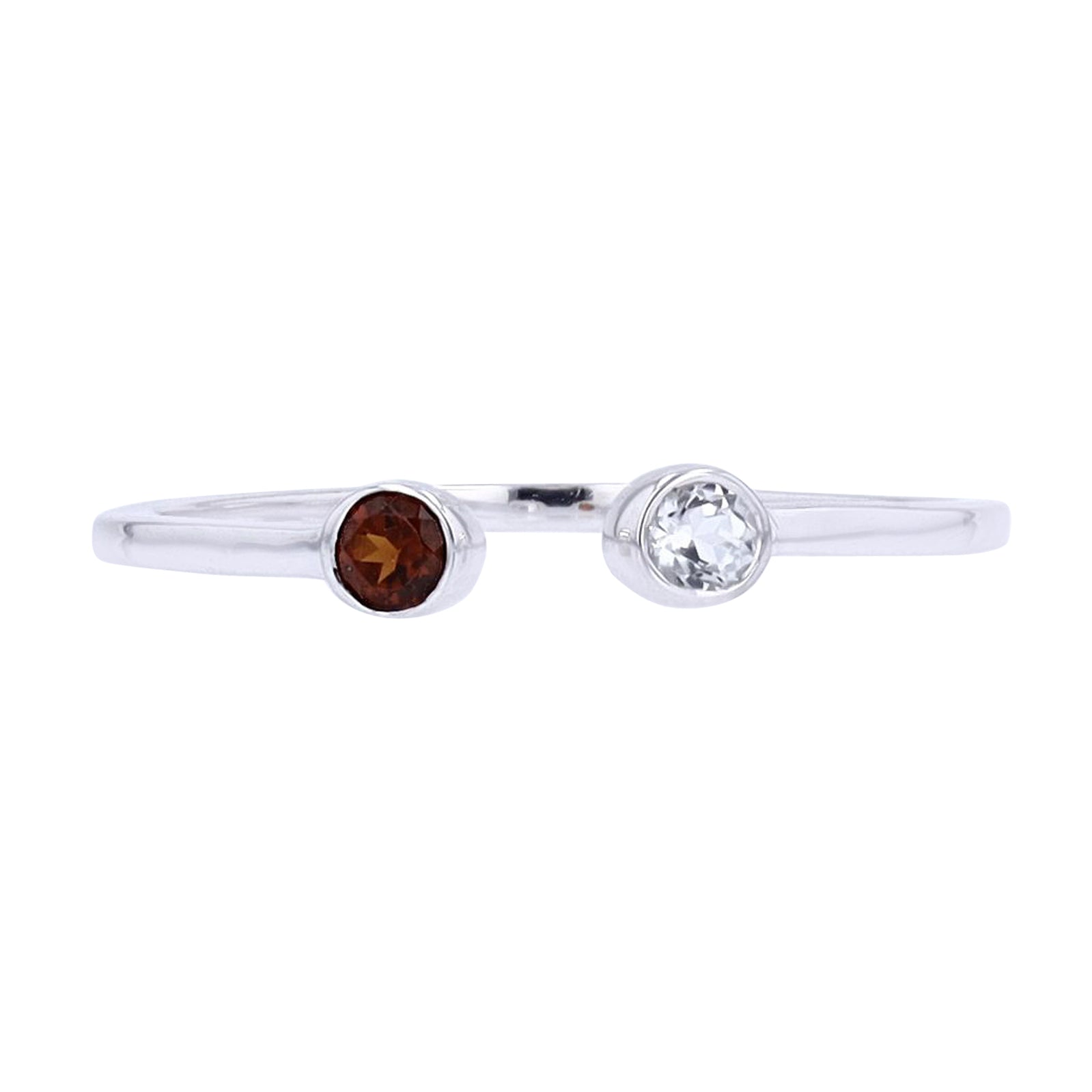 10K WG Gemstone Cuff Ring<p><strong>More Colors Available</p></strong>
