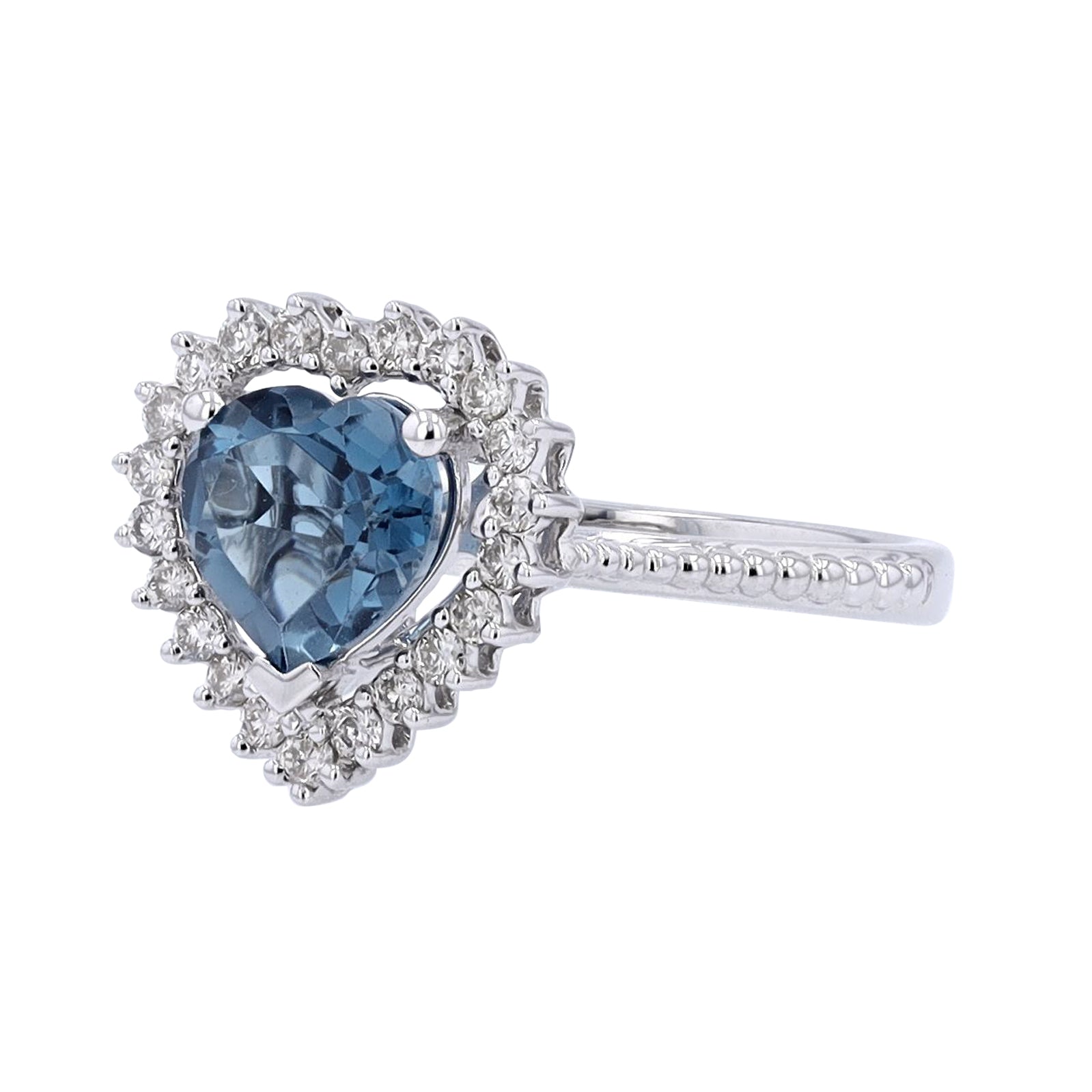 10K WG Gemstone Heart Ring<p><strong>More Colors Available</p></strong>