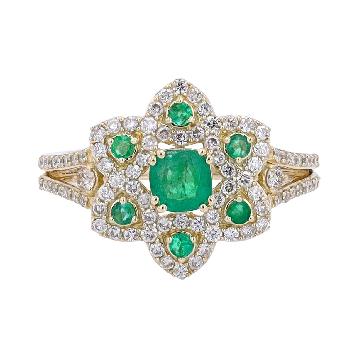 14K Gemstone Flower Ring<p><strong>More Colors Available</p></strong>
