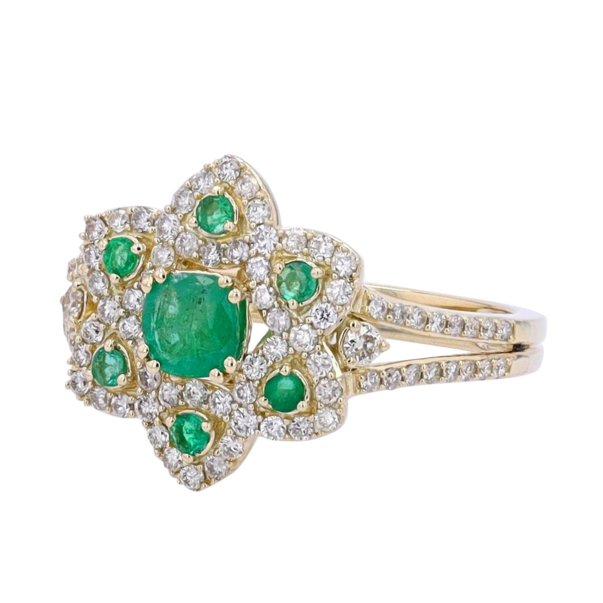 14K Gemstone Flower Ring<p><strong>More Colors Available</p></strong>