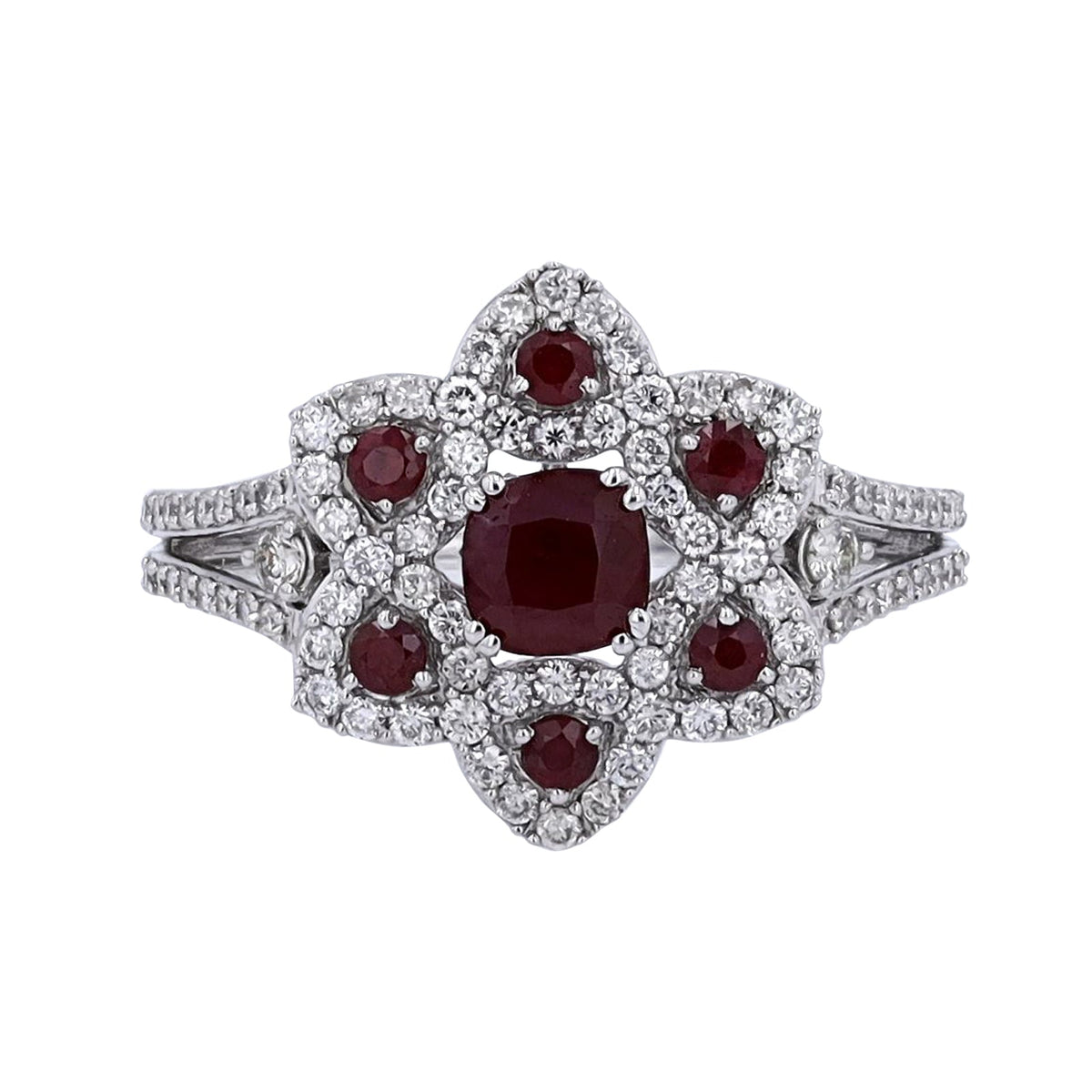 14K Gemstone Flower Ring<p><strong>More Colors Available</p></strong>