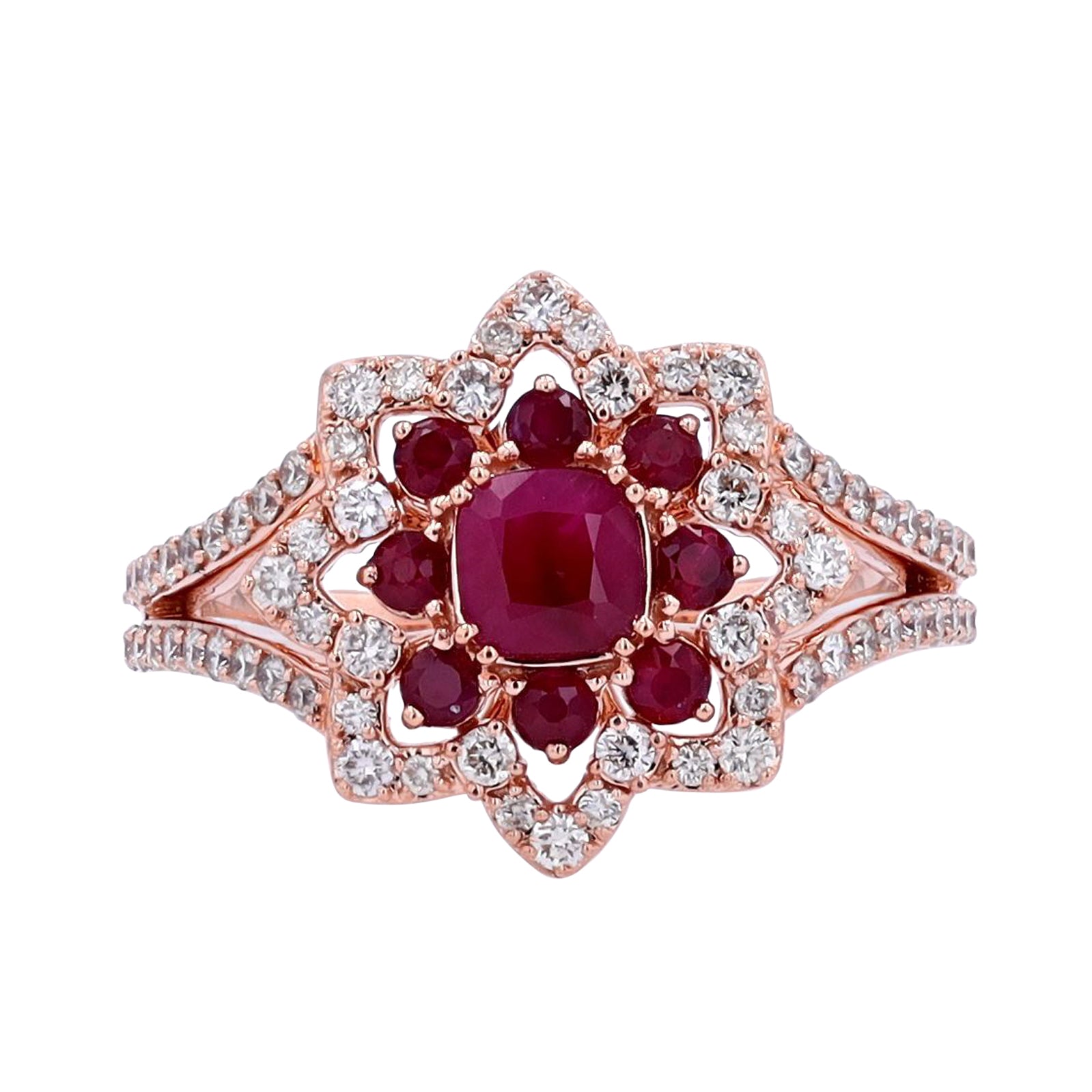 14K RG Ruby Ring