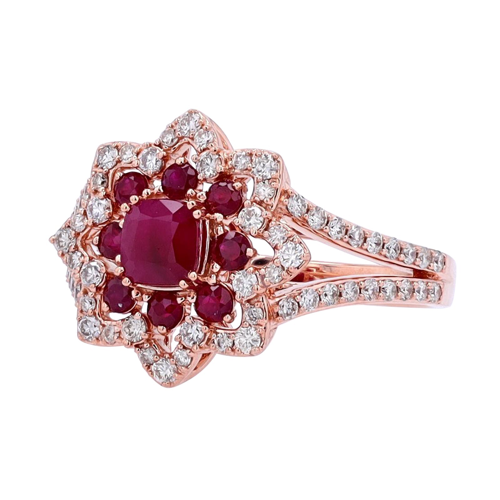14K RG Ruby Ring