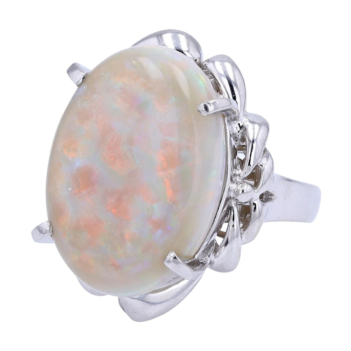 PT900 12.19 CTW Opal Cocktail Ring