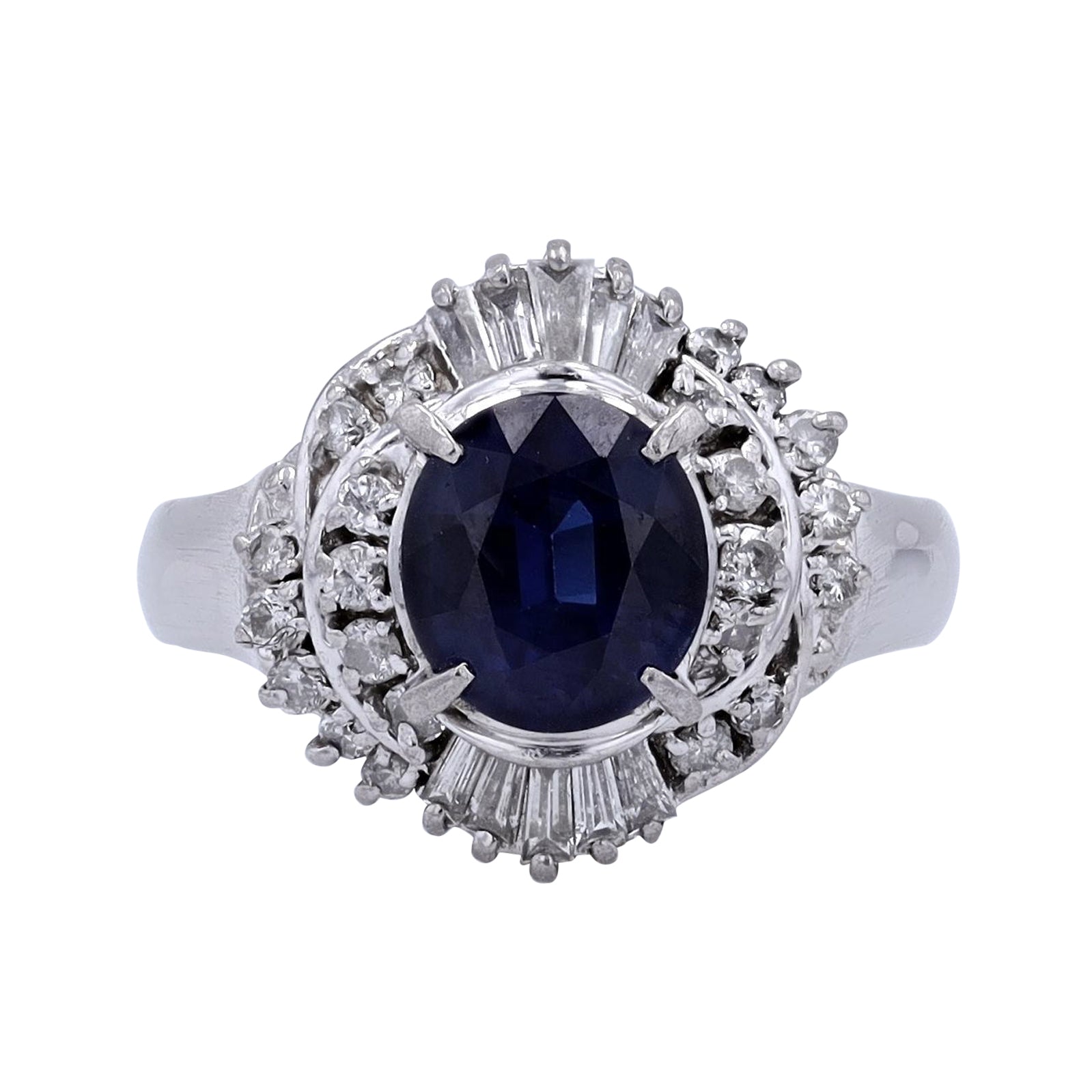 PT900 1.92 CT Sapphire Ballerina Ring