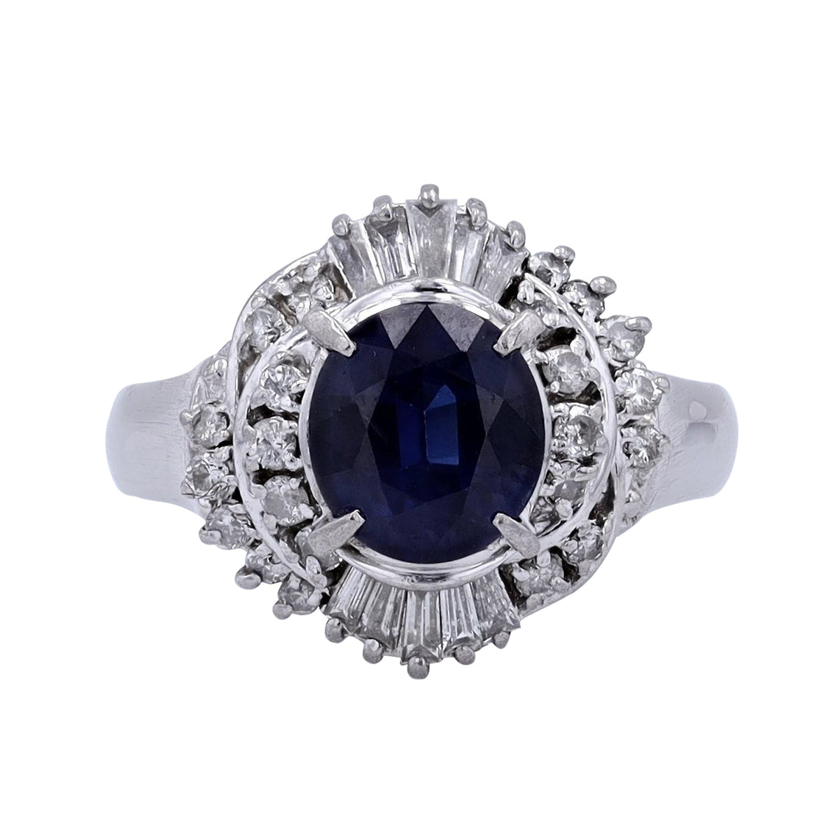 PT900 1.92 CT Sapphire Ballerina Ring