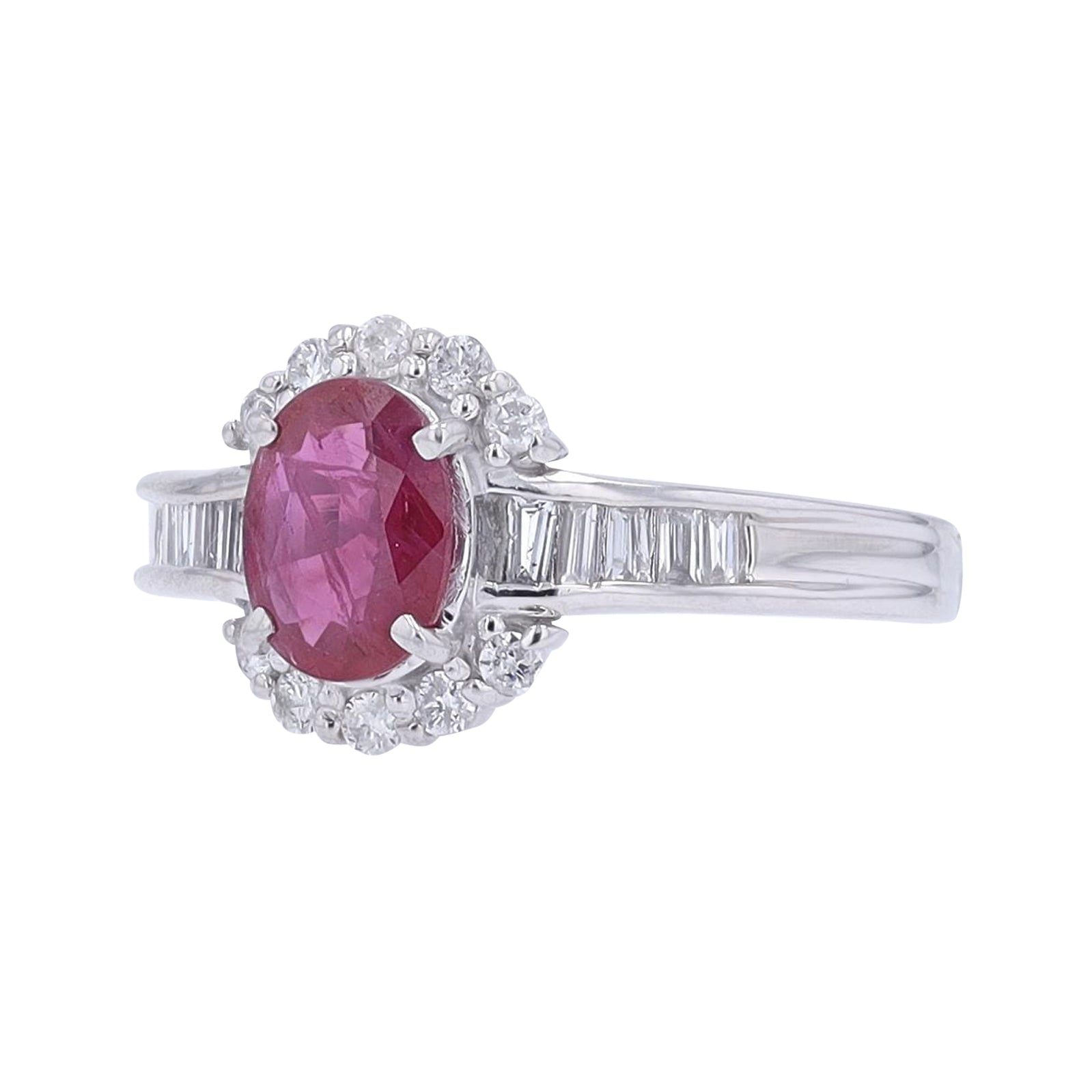 PT900 1.09 CT Ruby Oval Center Ring<p><strong>$699</p></strong>