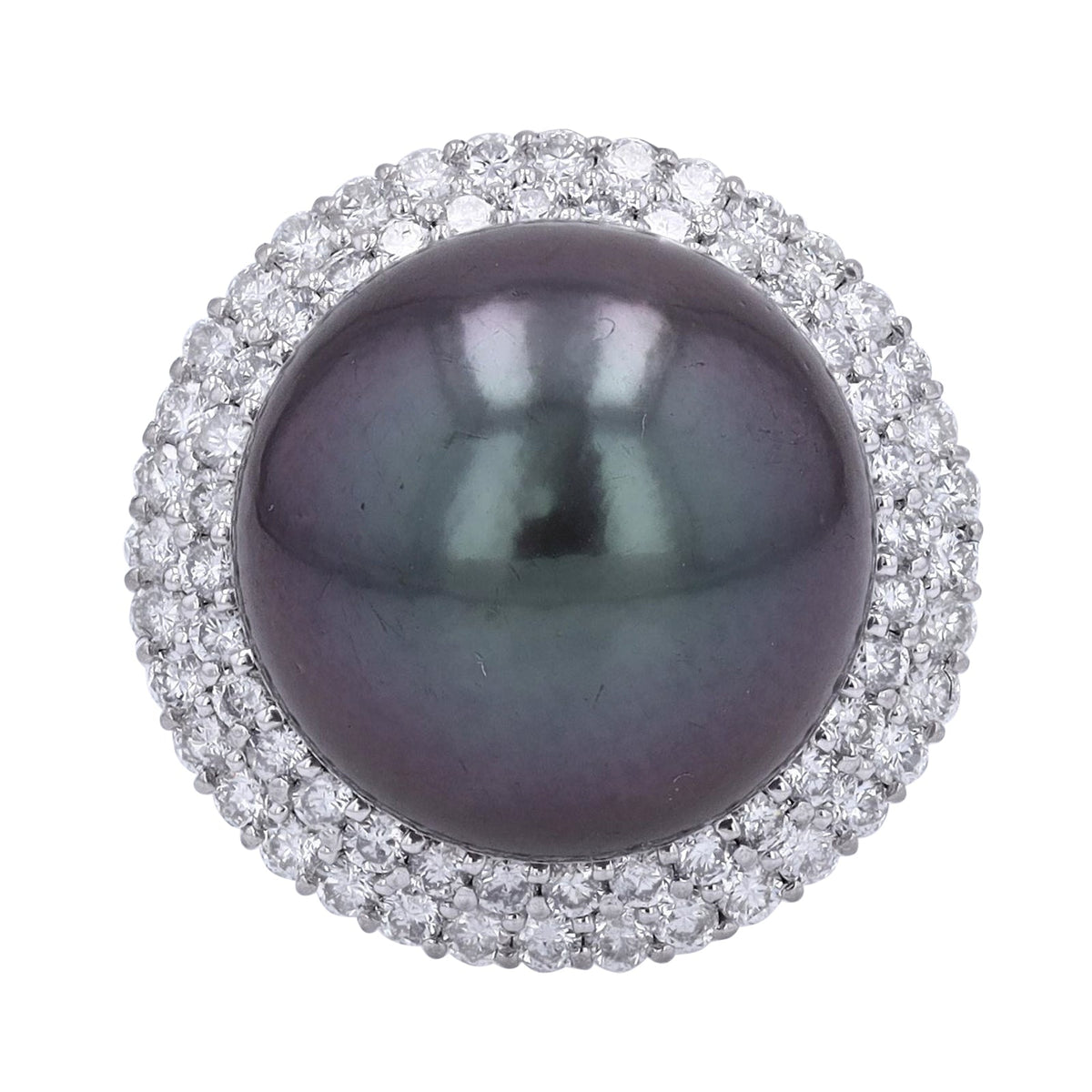 PT900 Tahitian Pearl Cocktail Ring