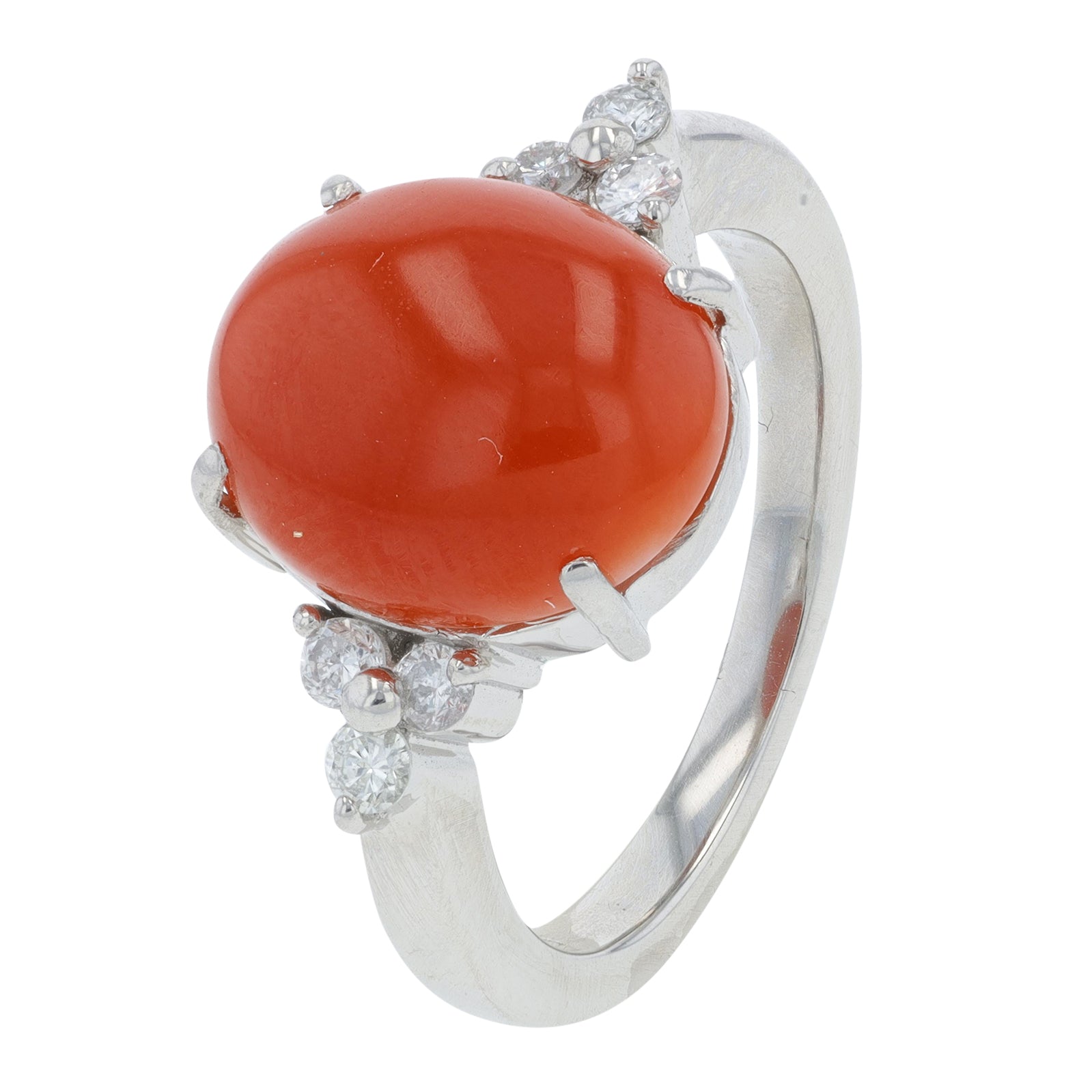 PT900 3.72 CT Coral Ring